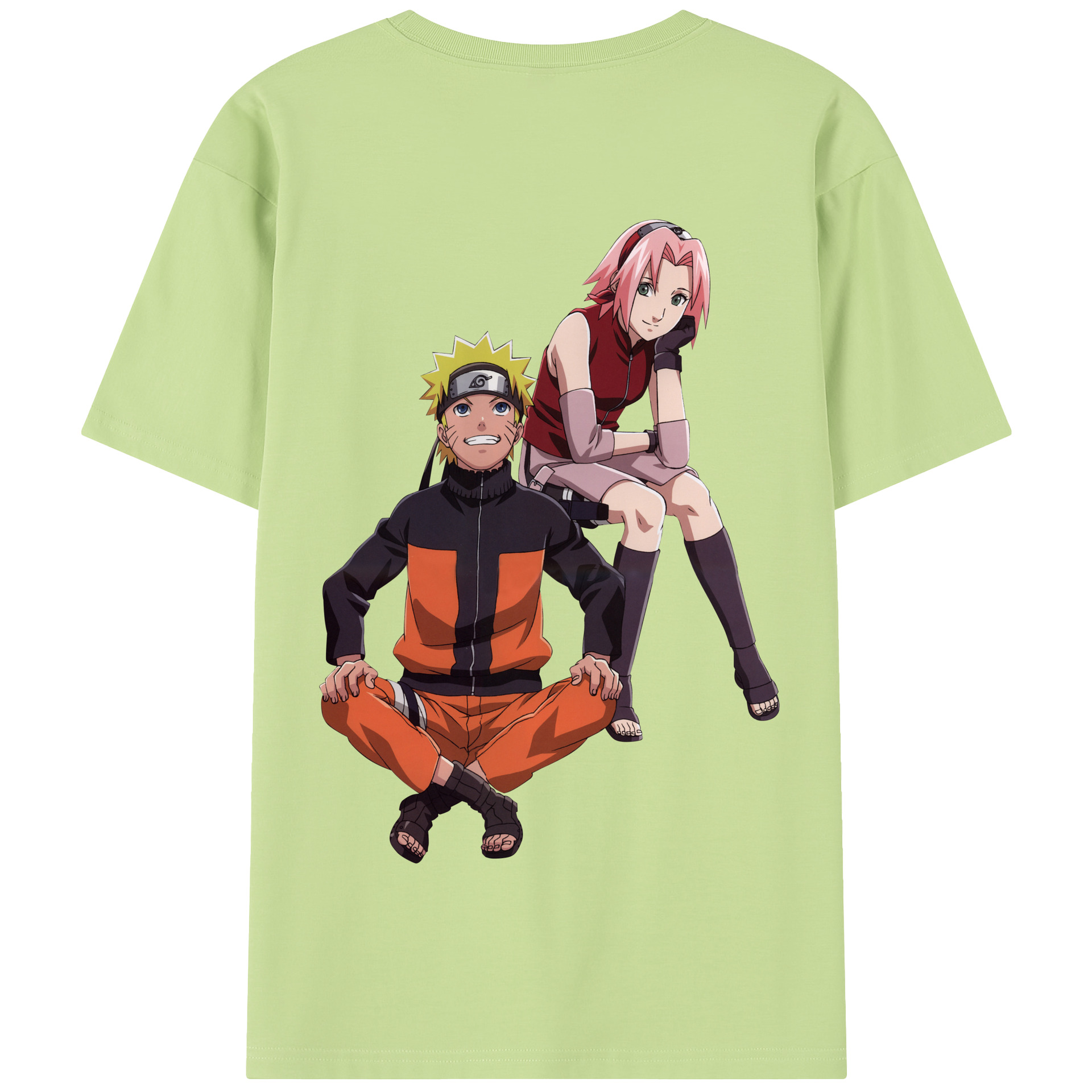 （画像用） NARUTO -ナルト- うずまき ナルト Uzumaki Naruto 綿100％半袖Tシャツ（背面プリント）